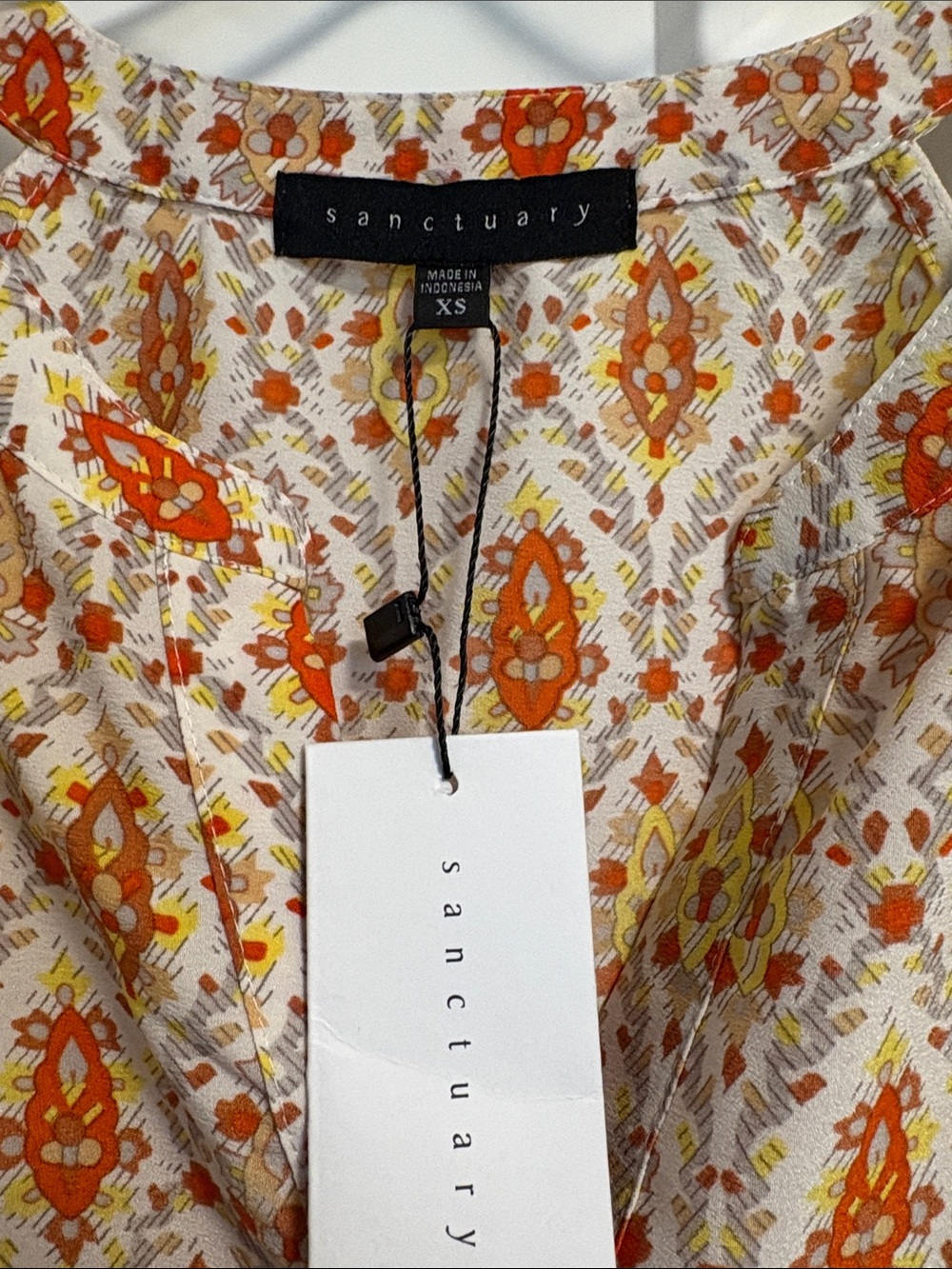 NWT [Sanctuary] Sleeveless Lightweight Tank Top Field Pleasant Paisley Womens XS - Picture 7 of 12
